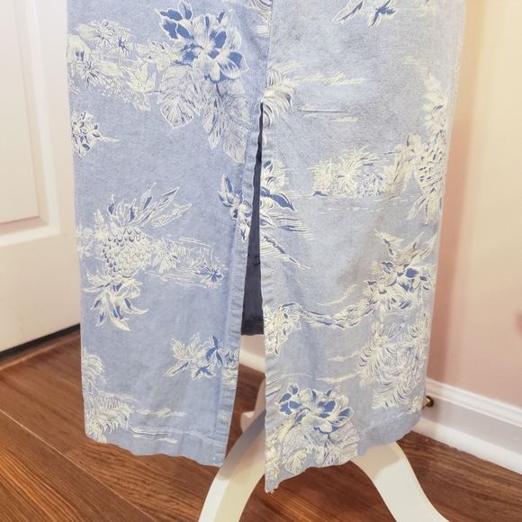 Blue Hawaiian Print Maxi Dress - Picture 5 of 8